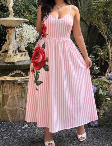 Rochie lunga SHEIN CURVE, roz