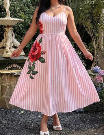 Rochie lunga SHEIN CURVE, roz