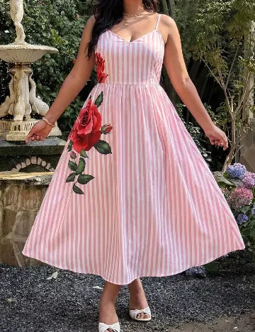 Rochie lunga SHEIN CURVE, roz