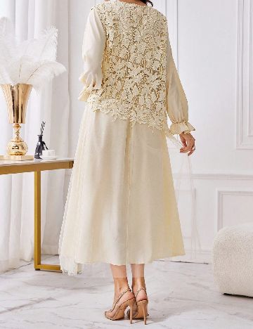 Rochie lunga SHEIN, crem