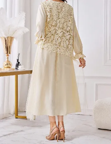 Rochie lunga SHEIN, crem