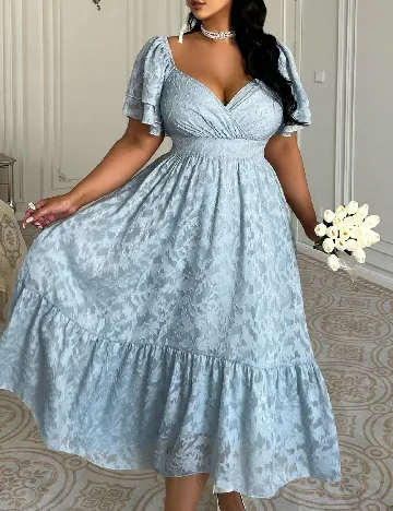 Rochie lunga SHEIN CURVE, albastru