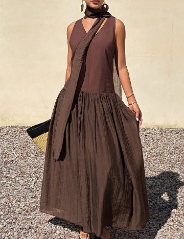 Rochie lunga SHEIN, maro