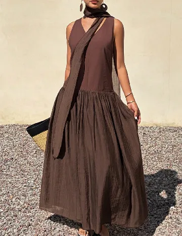 Rochie lunga SHEIN, maro