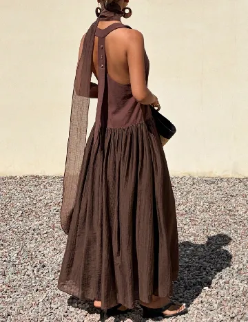 Rochie lunga SHEIN, maro
