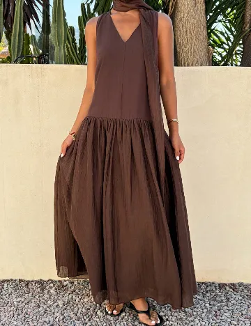 Rochie lunga SHEIN, maro