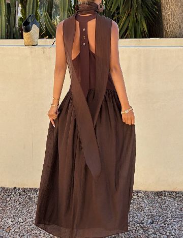 Rochie lunga SHEIN, maro