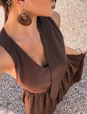 Rochie lunga SHEIN, maro