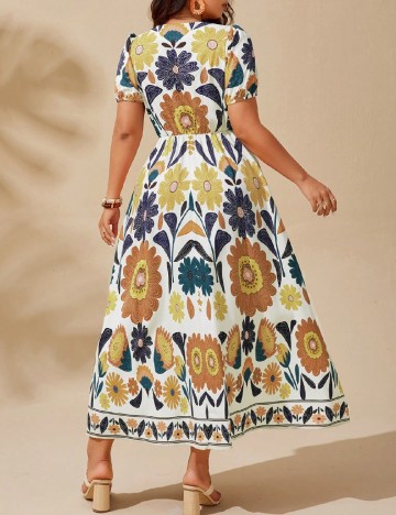 Rochie lunga SHEIN CURVE, floral print