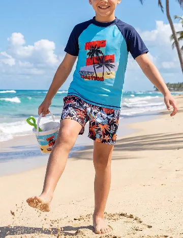 Costum de baie Shein Kids, albastru