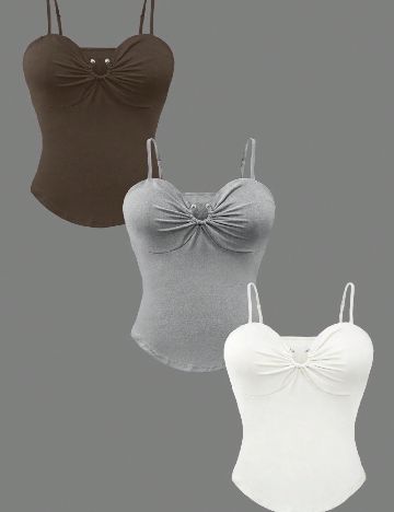 Set topuri 3 bucati SHEIN CURVE, mix culori