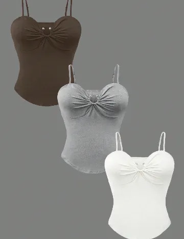 Set topuri 3 bucati SHEIN CURVE, mix culori