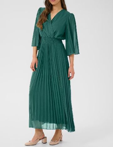 Rochie lunga Cream, verde