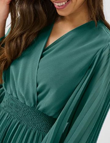 Rochie lunga Cream, verde
