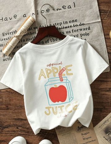 Tricou Shein Kids, alb
