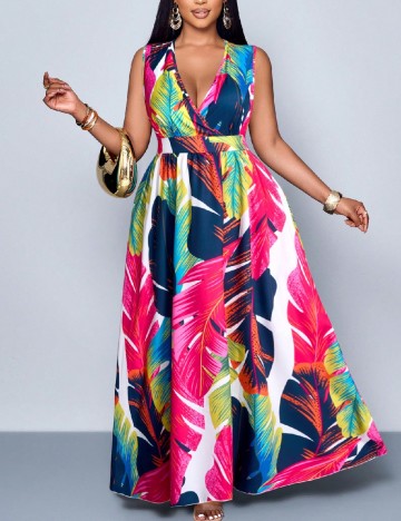 Rochie lunga SHEIN CURVE, mix culori