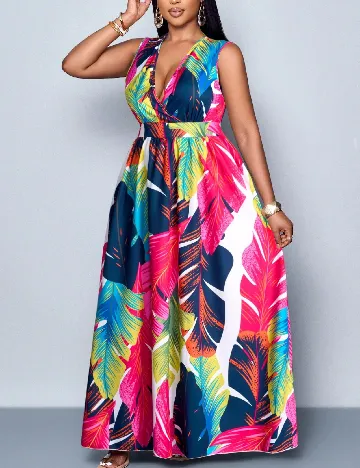 Rochie lunga SHEIN CURVE, mix culori