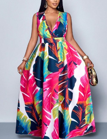 Rochie lunga SHEIN CURVE, mix culori