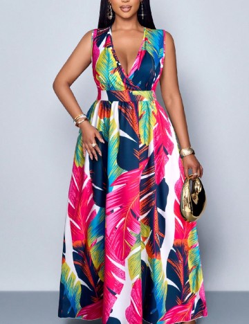 Rochie lunga SHEIN CURVE, mix culori