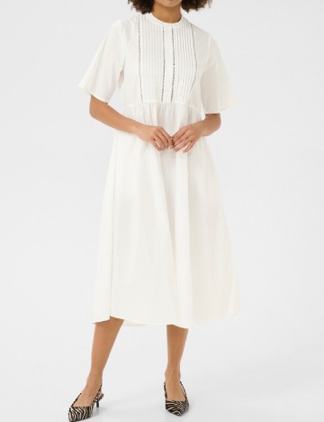 Rochie medie Culture, alb