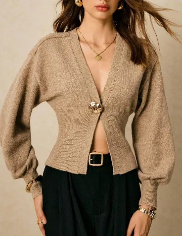 Cardigan SHEIN, maro