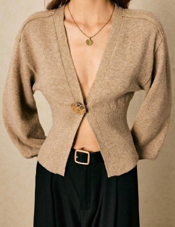 Cardigan SHEIN, maro