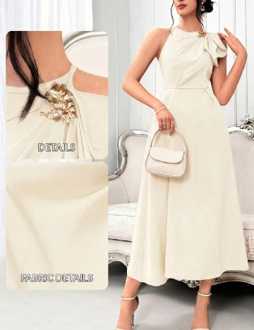 Rochie medie SHEIN, ecru