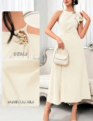 Rochie medie SHEIN, ecru