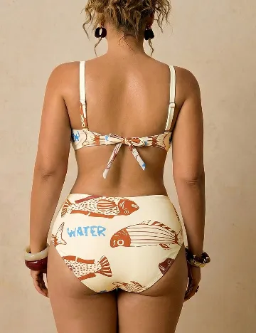 Costum de baie SHEIN CURVE, crem