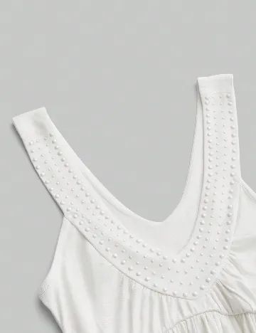 Rochie scurta Romwe, alb
