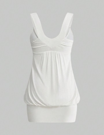 Rochie scurta Romwe, alb