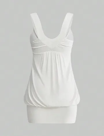 Rochie scurta Romwe, alb