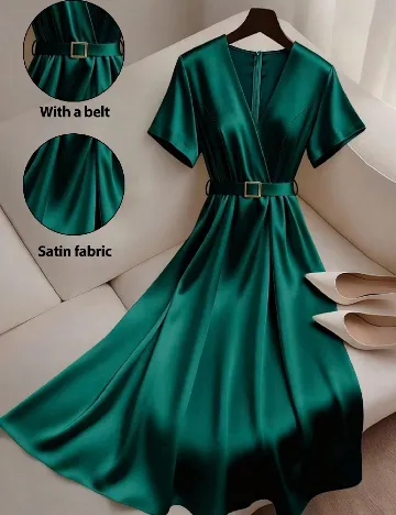 Rochie lunga SHEIN CURVE, verde