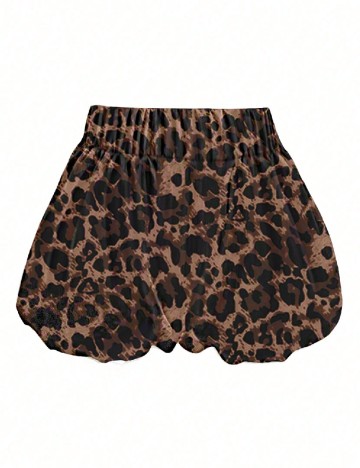 Pantaloni scurti SHEIN CURVE, animal print