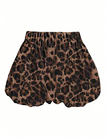 Pantaloni scurti SHEIN CURVE, animal print