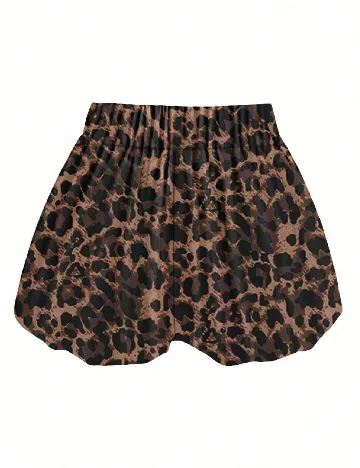 Pantaloni scurti SHEIN CURVE, animal print