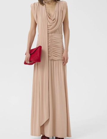 Rochie lunga Gestuz, maro