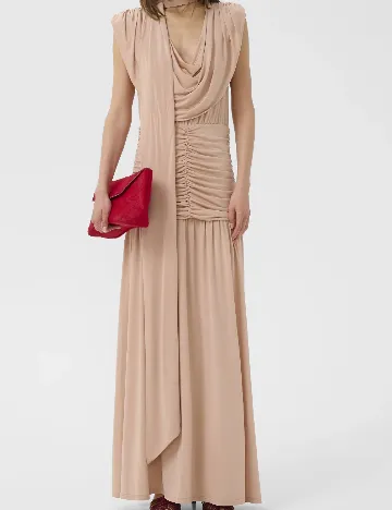 Rochie lunga Gestuz, maro