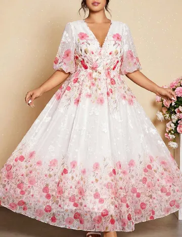 Rochie lunga SHEIN CURVE, alb