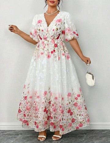 Rochie lunga SHEIN CURVE, alb