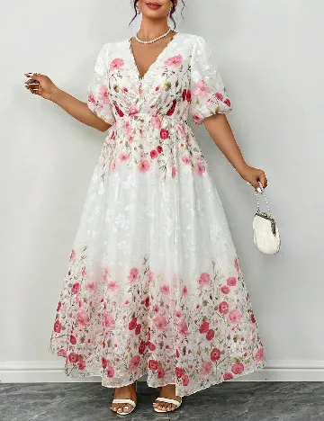 Rochie lunga SHEIN CURVE, alb