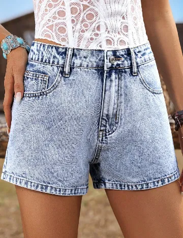 Pantaloni scurti SHEIN, albastru