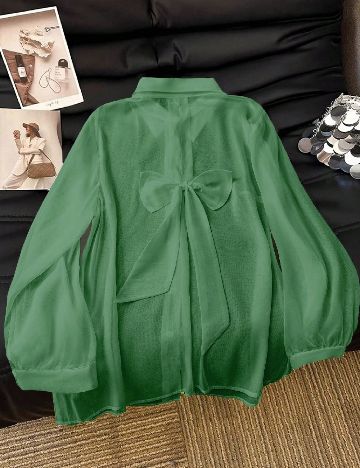 Camasa SHEIN CURVE, verde