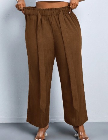 Pantaloni SHEIN CURVE, maro