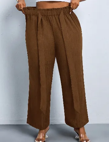 Pantaloni SHEIN CURVE, maro
