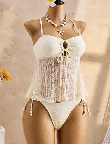 Costum de baie SHEIN, galben deschis