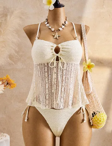 Costum de baie SHEIN, galben deschis