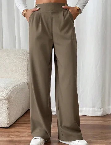 Pantaloni SHEIN CURVE, maro