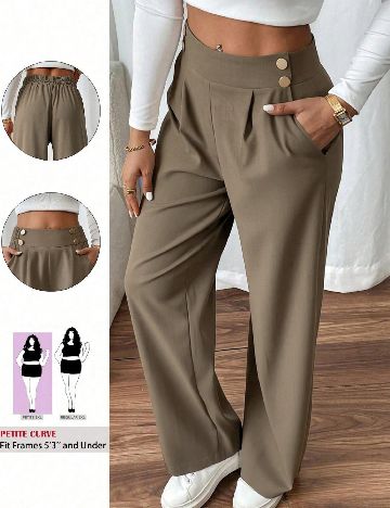 Pantaloni SHEIN CURVE, maro