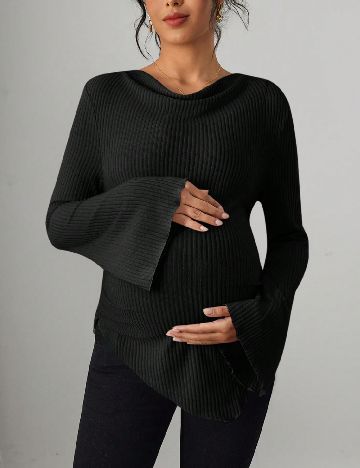 Bluza SHEIN Maternity, negru